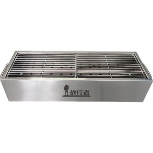 Stainless steel charcoal barbecue grills household outdoor camping kebab stove portable durable 204