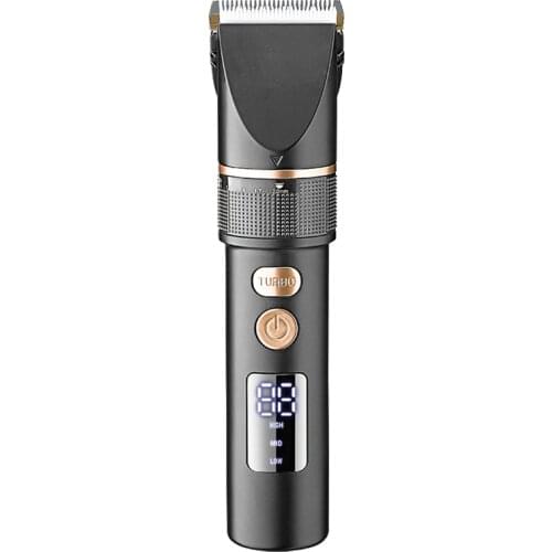 LCD professional barber shop adjustable wire wierless usb electric rechargeable hair trimmer powerful hair clipper hair cutting