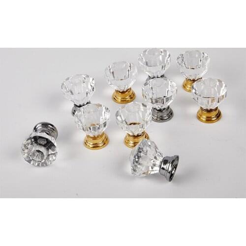 Clear Acrylic 30mm Diamond Shape Knob Cupboard Drawer Pull Handle Knobs Crystal transparent handle