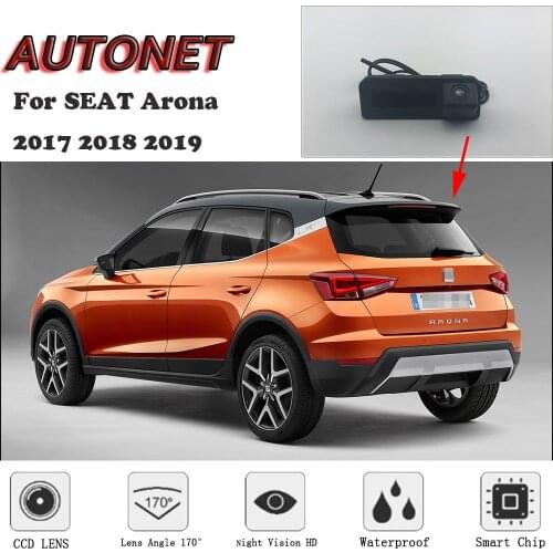 AUTONET Backup Rear View camera For SEAT Arona 2017~2019/Original Factory Style/Instead of Original Factory Trunk Handle Camera