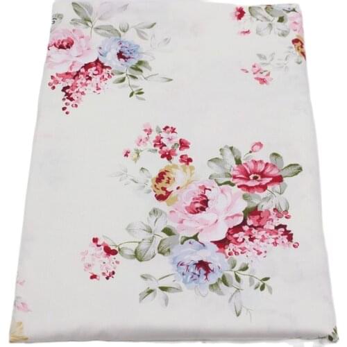 Printed Twill Cotton Fabric Floral Tissus Patchwork For Sewing Handmade DIY Quilting Textile Baby Doll Tissue Curtain Material