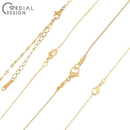 Cordial Design 10Pcs Jewelry Accessories/Necklace Chain/Genuine Gold Plating/Hand Made/DIY Jewelry Connectors/Chain For Necklace