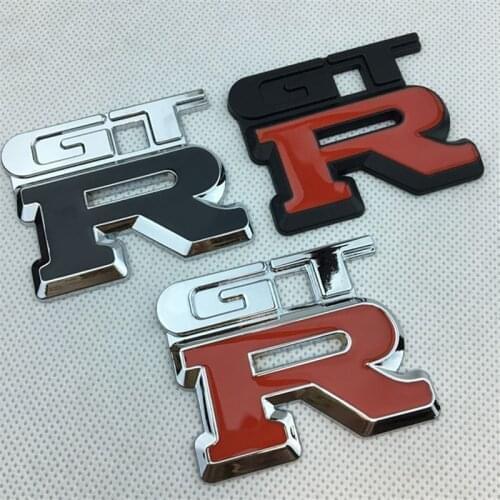 Car Styling 3D Metal Body GTR Emblem Sticker Decal For Nissan Tiida Teana Skyline Juke X-trail Almera Qashqai 350Z 370Z 240SX