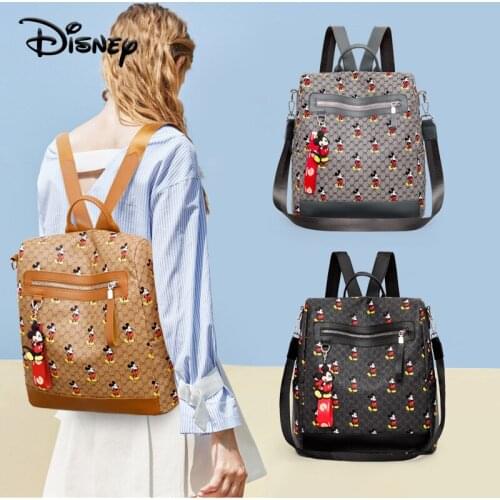 Disney Mummy Maternity Nappy Bag Large Capacity Diaper Bag Travel Backpack Nursing Bag for Baby Care PU Womens Fashion Bag
