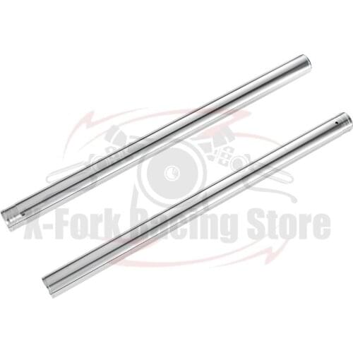 Front Fork Inner Tubes Pipes Bars 1 Silver Pair For Honda CBR500R 2013-2015 2014 51410-MGZ-J01 41X645mm