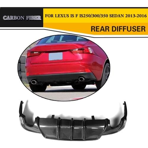Carbon Fiber Rear Bumper Exhaust Diffuser Lip Spoiler for Lexus IS ISF Sedan 4 Door IS200T IS250 IS300 IS350 13-16