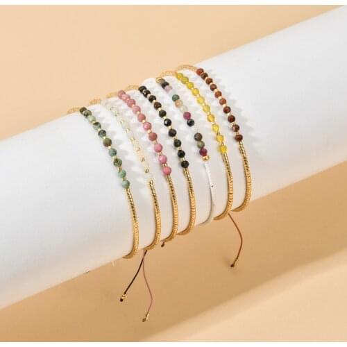 ZMZY Thin Fashion Natural Stone Bracelet Girls Friends Gift Miyuki Bracelets For Women Boho Pulseras Jewelry Adjustable Armband