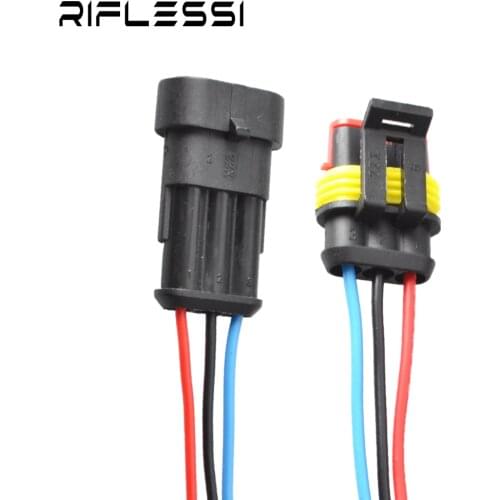 10 x Set 3 Pin Car Waterproof Electrical Auto Connector Male Female Connector Plug Wire Harness For Car Motorcycle