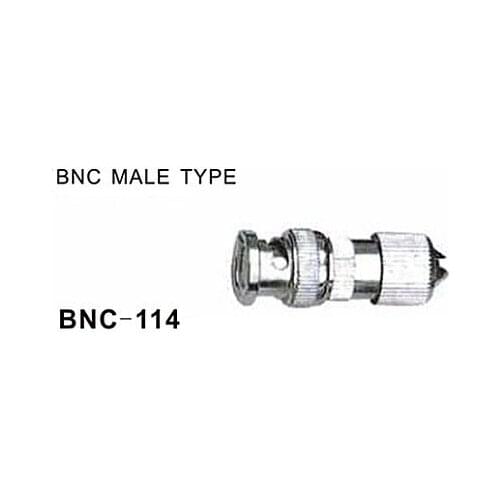 100PCS Male BNC Connector Coax Coaxial connector For CCTV Camera Sysetem (BNC-114)