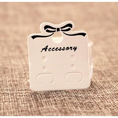 100pcs Earring Cards Bowknot Shape Jewelry cards Paper Jewelry Display Card Earring Lovely Display Cards