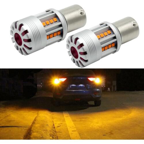 2Pcs Bau15s PY21W LED Bulbs Amber Yellow for Car Turn Signal Lamp 7507 Py21w LED Canbus Error Free No Hyper Flash 12V-24V VANSSI
