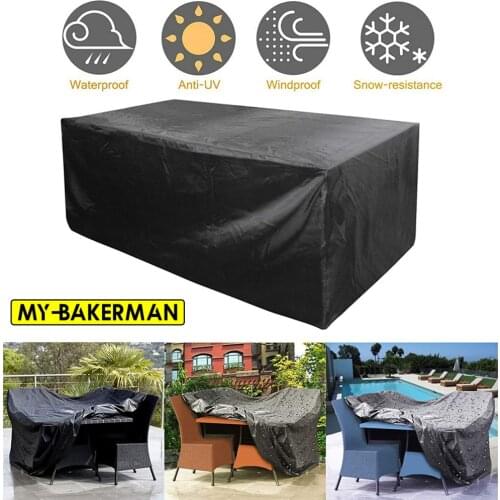 72 Sizes Outdoor Patio Garden Black Furniture Waterproof Covers Rain Snow Chair covers Sofa Table Chair Dust Proof Cover