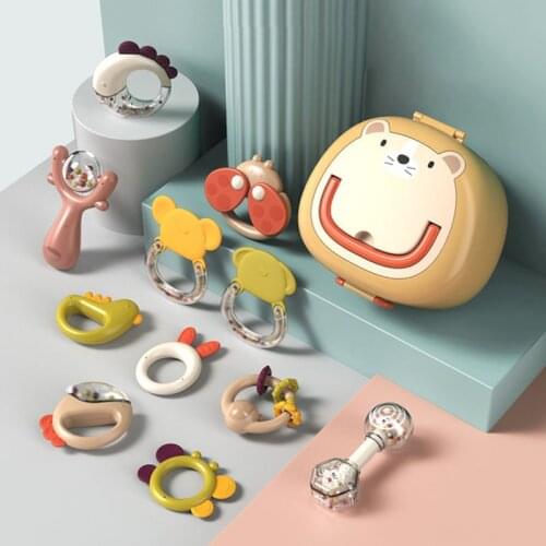 Baby Teether Rattles Jingle Bells Baby Toys 0-12 Months Lovely Hand Hold Shaking Bell Baby Rattles Toys Gifts