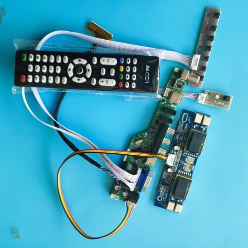 For LM201WE3-TLH2 Resolution 30pin 1680X1050 20.1" Interface USB Controller Board kit LCD Digital Signal AV TV card 4 lamps