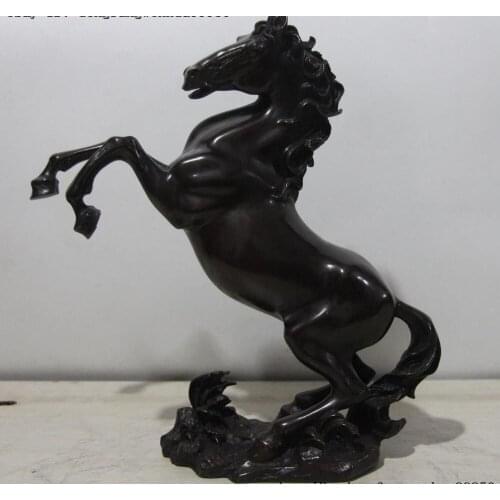 China Palace Royal Feng Shui Pure Bronze Zodiac Year Horse Animal Success Statue
