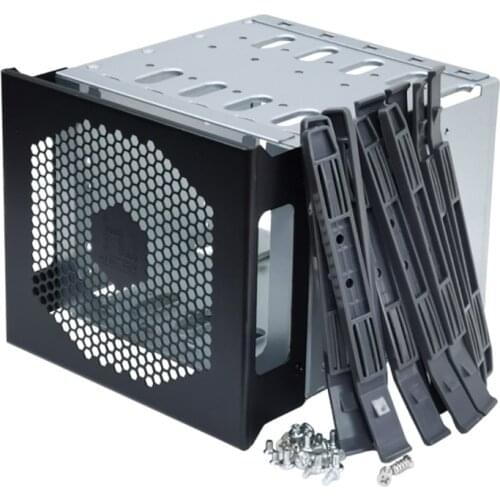 Stainless Steel Hard Drive Cage, 5inch to 5x 3.5" Rack SAS for Desktop Computer SATA HDD Hard Driver Tray Rack
