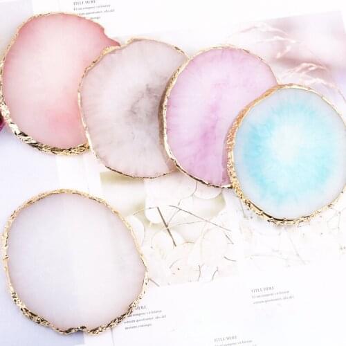 1PC Round Resin Jewelry Display Plate Nail Tips Drawing Nail Art Mixed Palette Gel Polishing Tray Decorative Stand