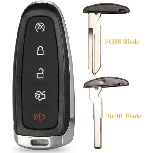 Kutery 5 Buttons Replacement Remote Car Key Shell Case Fob For Ford Explorer Edge Escape Flex Taurus with No Chip