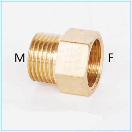 Copper M/F M14*1.5, M20*1.5, 1/4", 1/2" Male to Female Threaded Brass Coupler Adapter Brass Pipe Fitting