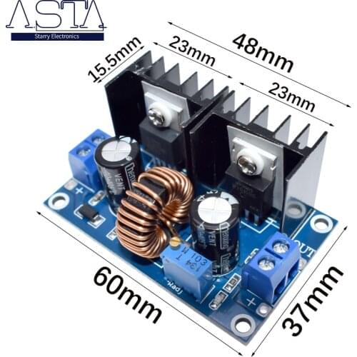 MH-ET LIVE Max 8A 200W DC-DC Step Down XL4016 PWM Adjustable 4-40V To 1.25-36V Step-Down Board Module