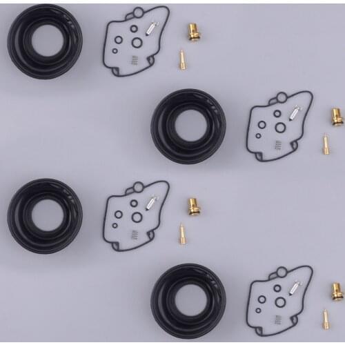 4 Sets Motorcycle Carburetor Repair Rebuild Kit Plunger Diaphragm Fit for Suzuki GSXR 750 750W