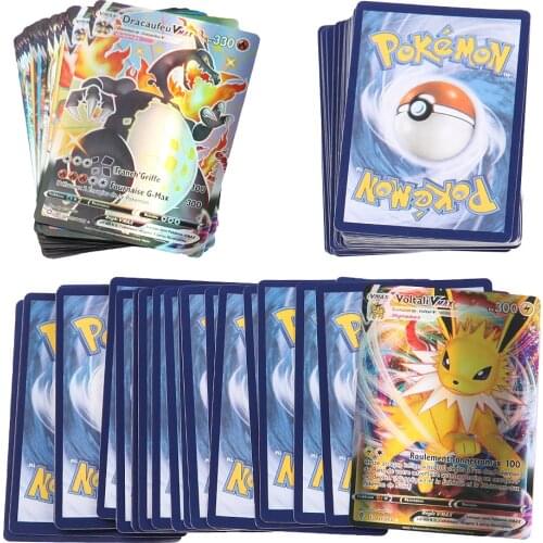 30-300 PCS New French Version Pokemon Card Battle Game Card GX V Vmax Tag Team Ex Mega Shiny Cards