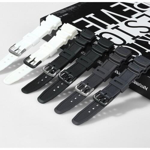 Wristband Belt Watch Accessories Watch Bands Resin Strap For Model AE-1200/1000W-1300WH/W-216H-F-108WH/SGW500