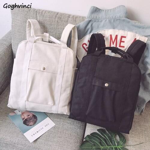 Backpacks Women Laptop Package Schoolbags Solid Couples Unisex Large Capacity College Casual Chic Shoulder Bag Harajuku Ins New