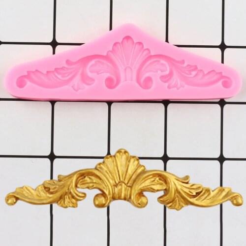 Sugarcraft Leaf Relief Cupcake Topper Silicone Mold Cake Border Fondant Cake Decorating Tools Party Candy Clay Chocolate Molds