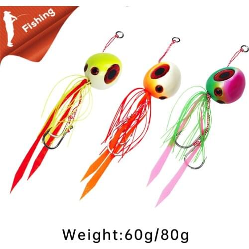 Luminous Beard Guy Lu Ya Bait Iron Plate Fake Bait Red Sea Bream Bait Perch Bait Deep Sea Boat Fishing Fake Bait 80g/60g