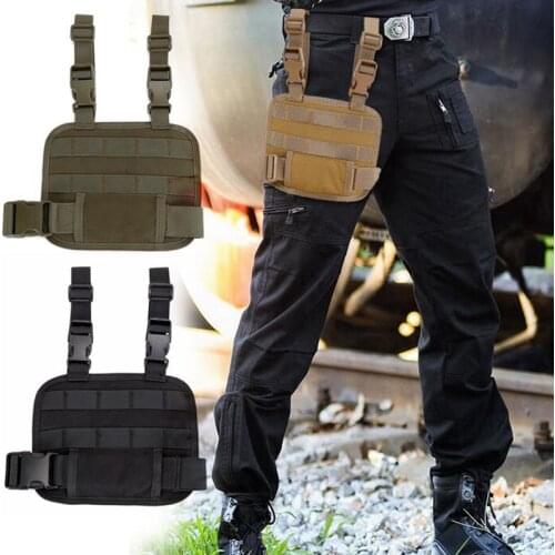 Tactical MOLLE Drop Leg Platform,Airsoft Thigh Mount Rig with Adjustable Detachable Belt & Thigh Straps,Drop Leg Holster Panel