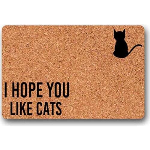 I Hope You Like Cats Welcome mat Funny Doormat cat Doormat Lover Decor