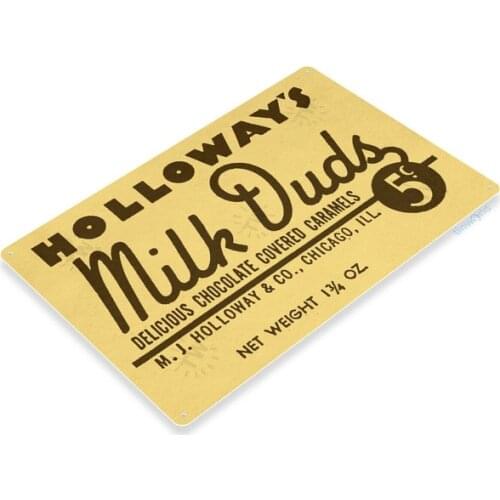 TIN SIGN Milk Duds Retro Chocolate Candy Metal Sign Decor C641 20cm*30cm