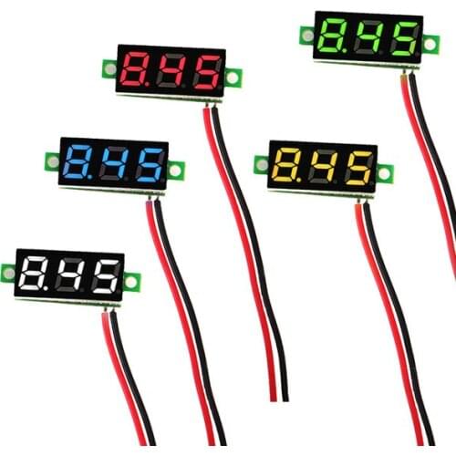 10pcs Wholesale 0.28 Inch 2.5V-30V Mini Digital Volt Meter Voltage Tester Voltmeter Spare Part