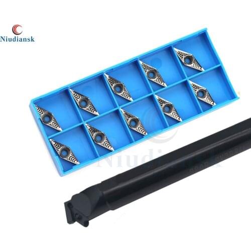 10pcs VBGT1103 Carbide Inserts 1pc S16Q-SVZBR11 S20R-SVZBR11 Internal Turning Tool Holder S20R-SVZBL11 Arbor CNC Lathe Tools Set