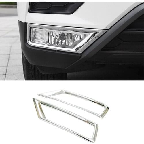 ABS Chrome For Tiguan L Tiguan MK2 2016 2017 2018 Car head front fog light lamp frame cover trim accessories auto styling 2pcs