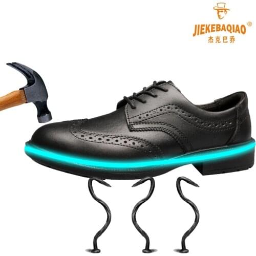 Safety Shoes Brand Boots Man Military Shoes Outdoor Steel Toe Anti-smashing Work Industrial Business Lightweight Anti-puncture