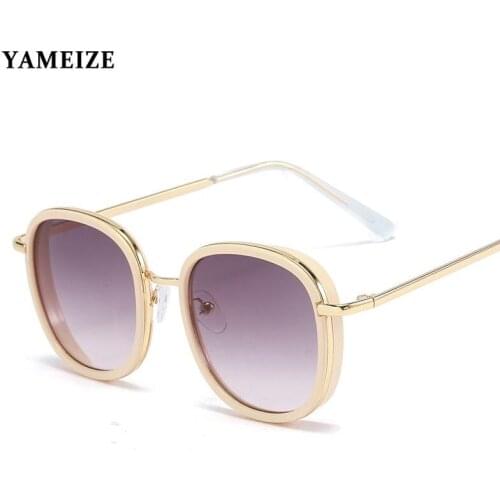YAMEIZE 2021 Children Classic Retro Sunglasses For Girls Fashion Boys Cute Eyewear Metal Frame Outdoors Goggles UV400 Eyeglasses