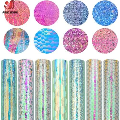 Holographic Opal Gradient Shining Adhesive Vinyl Making Sign Graphics Works with Cricut for Window Festival Home Cup Decal Decor