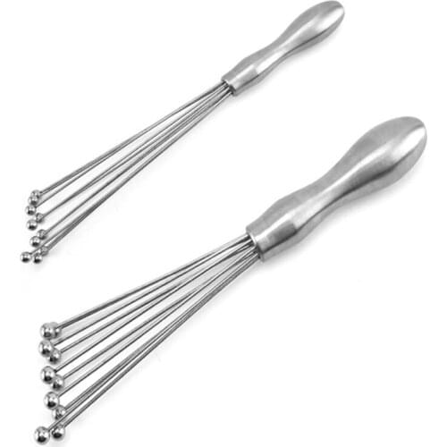 Kitchen Manual Egg Beater Steel Ball Contact Whisk Portable Multifunction Mixer Tool for Milk Drink Coffee Shake Frother