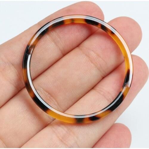 Leopard Print,Tortoise Shell Earring Charm,Acetate Acrylic Beads,Circle Shaped,Boho,Earring Parts,Ohrringe finding,44mm-ACE248