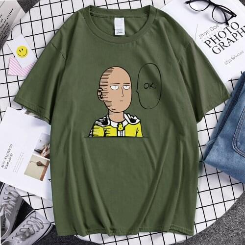 2019 summer T-shirt One Punch Man Hero Saitama Oppai anime cartoon mens T-shirts cotton hot t shirt men kpop brand clothing top