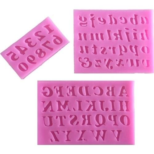 3-piece set/letter/number silicone mold fondant cake decoration tool gumpaste sugarcraft chocolate shaped bakeware tool
