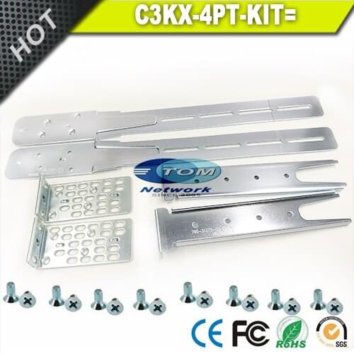New 19" Rack mount kits Rail C3KX-4PT-KIT= Extension Rails & Brackets 4-Point Mount for Cisco WS-C3560X and WS-C3750X Swtichs