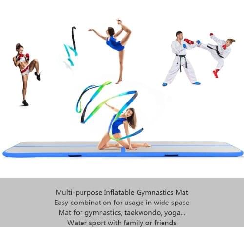 Inflatable Gymnastic Mat Professional Airtrack Tumbling Mat With Pump For Practice Gymnastics, Cheerleading Tumbling Parkour Use