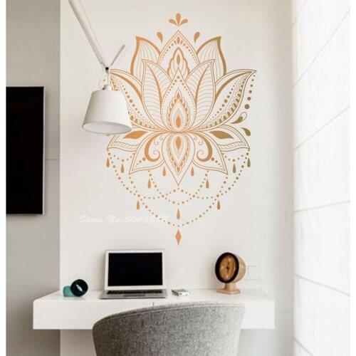 Mandala Wall Decal Mandala Lotus Decal Gift for Her Unique Mandala Decor Gift for Sister Best Friend Gift Decal Mandala Z302