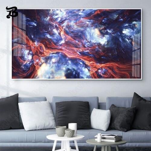 Canvas Painting Wall Art Abstract Modern Star River Bright Canvas Posters Metaphysical Wall Pictures for Living Room Home Decor