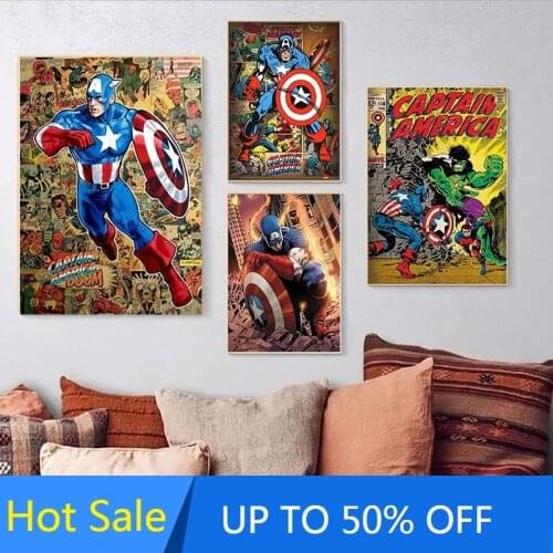 Marvel Avengers Movie Canvas Painting Wall Art Superhero Iron Man Captain America Nordic Posters and Prints Pictures Room Decor
