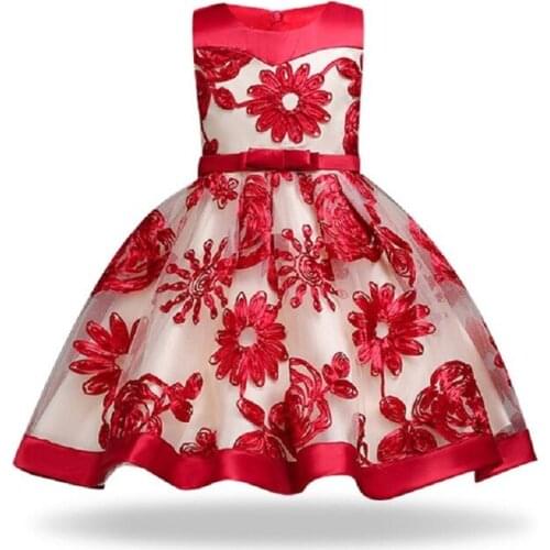 New Kids sleeveless Dress Girls birthday party Dresses Beauty and Girls Clothing Children Princess embroidery dresses Hot