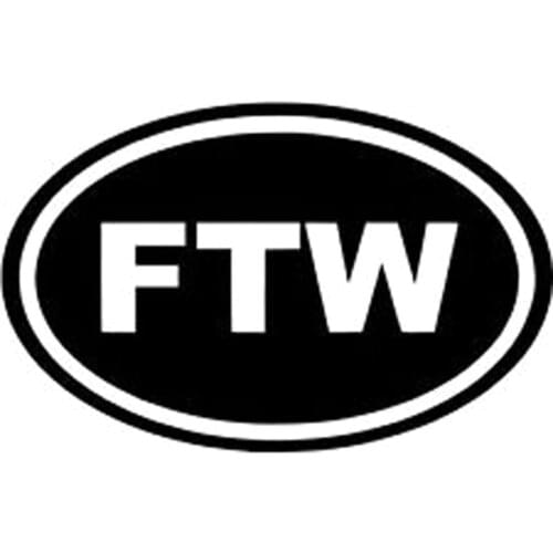 FTW Originality Car-styling Car Sticker Motorcycle Vinyl Decal Black/Silver 16cm*10cm